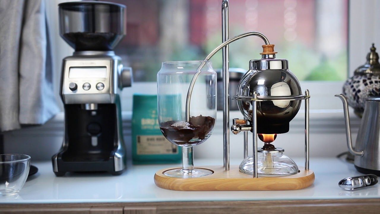 Siphon balance brewer: how to use a Belgian coffee maker